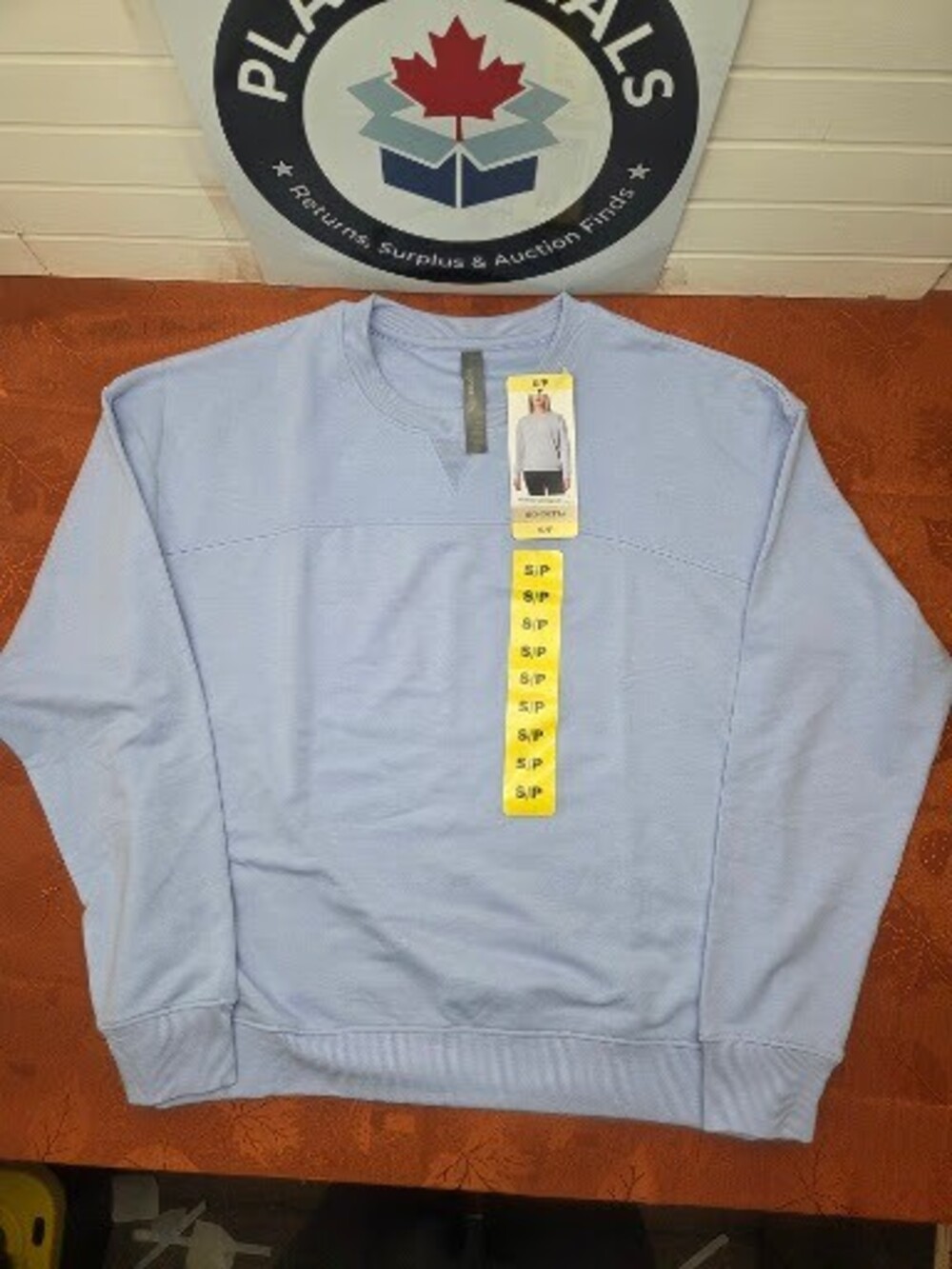 Mondetta Ladies Modal Blend Crewneck Sweatshirt, Sky Blue, Size Small